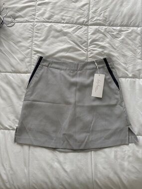 NWT- Seersucker Skort with Pockets and Contrast Trim